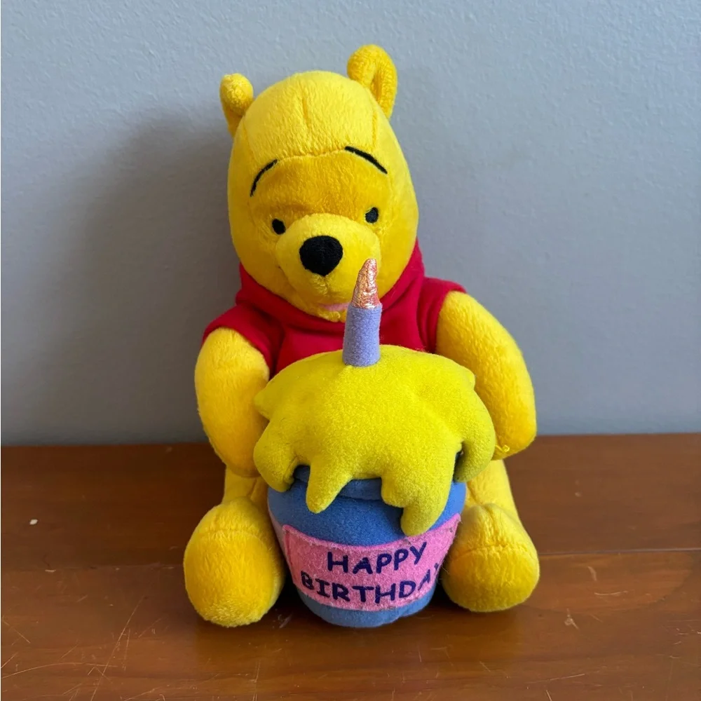 Disney - Winnie the Pooh “Happy Birthday” Honey Pot Plush 🍯 - Picture 1 of 10